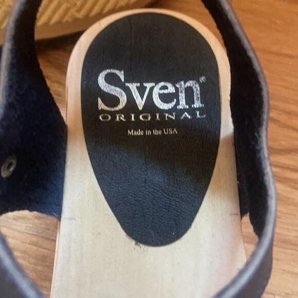 Sven navy blue strap clogs sz 41 - Picture 4 of 5